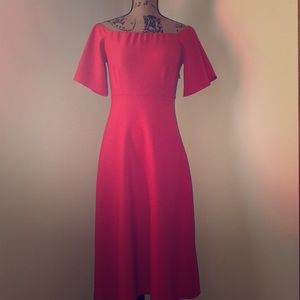 Red Zara Midi Dress